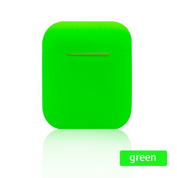 Мягкий силиконовый чехол, наушники для Apple Airpods, чехол, Bluetooth, беспроводные наушники, защитный чехол, коробка для Air Pods, наушники, сумка - Цвет: green