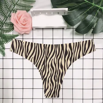 

Sexy Girl Briefs Underpants Leopard G String Underwear Women Panties One Piece Intimates Underwear For Lady High Quality