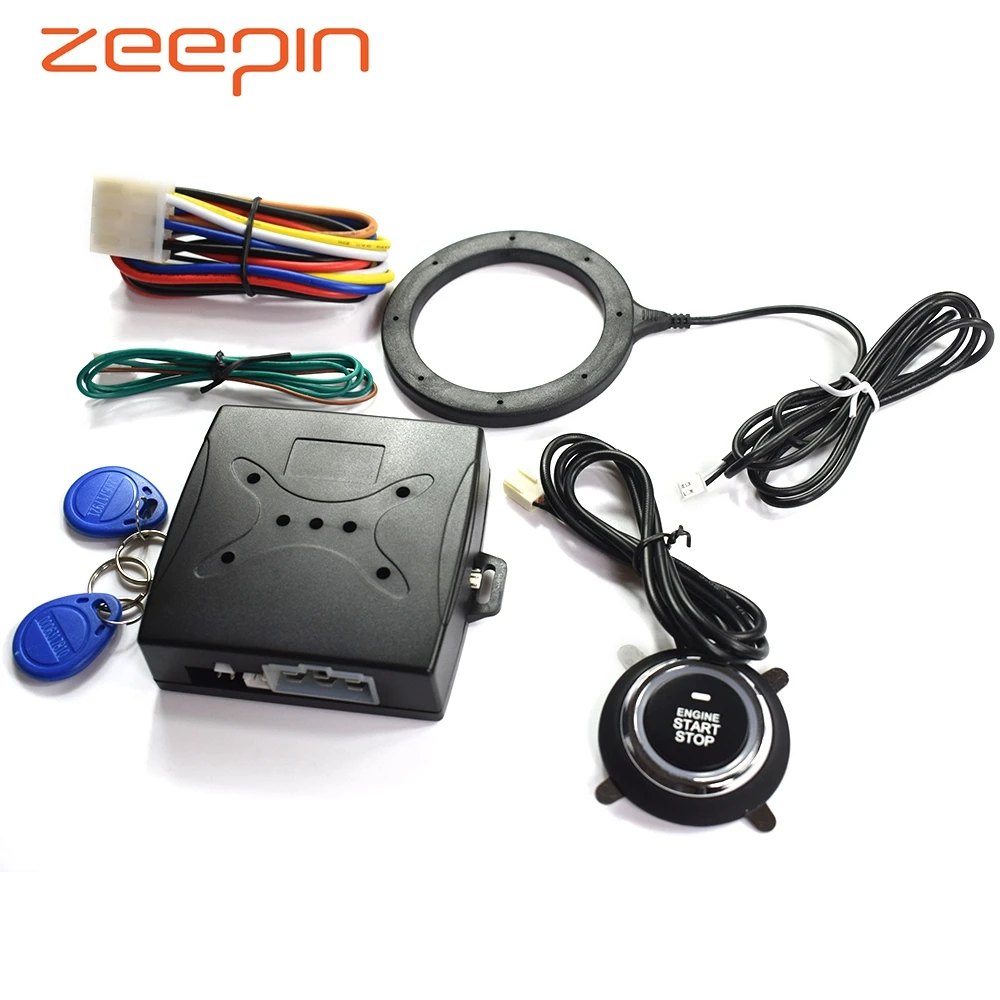 

Car RFID Key Start Stop Button Auto Engine Push Starter Lock Unlock Anti-Theft Device Burglar Alarm Security System