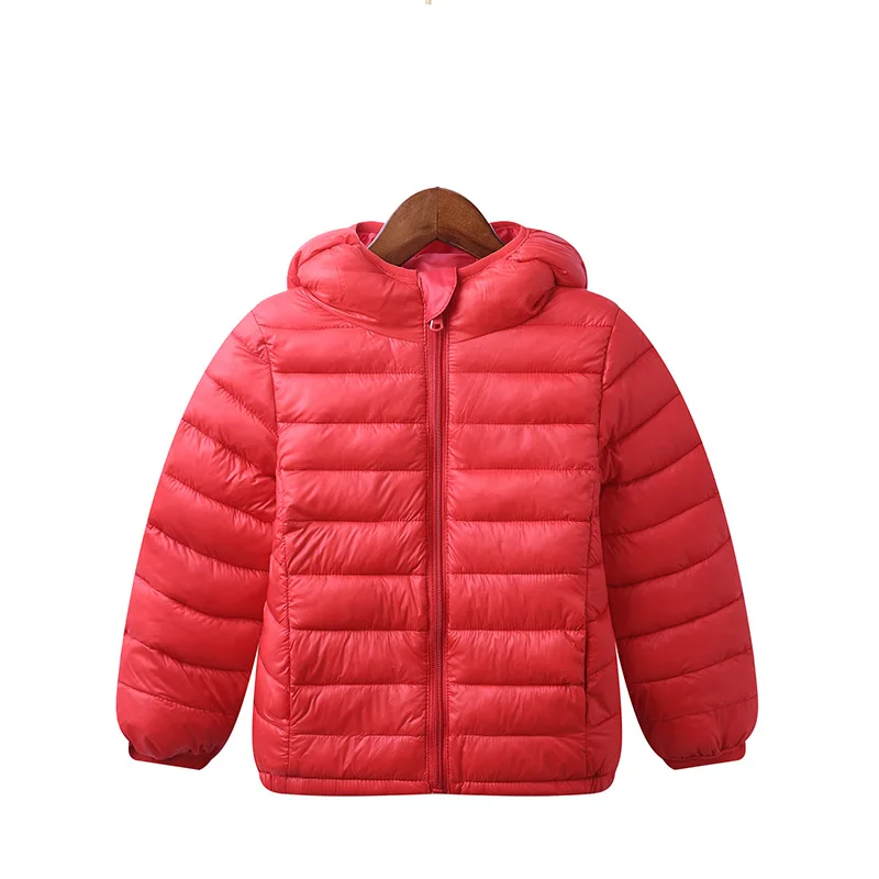 Winter Clothing New Children's Down Jacket Boys And Girls Light And Thin Pure Color Down Coat