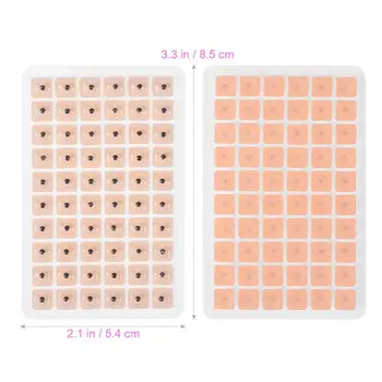 

600 Counts Disposable Ear Press Seeds Acupuncture Vaccaria Plaster Bean Massage Ear Seed Acupressure Kit Ear Care (10 Sheets)