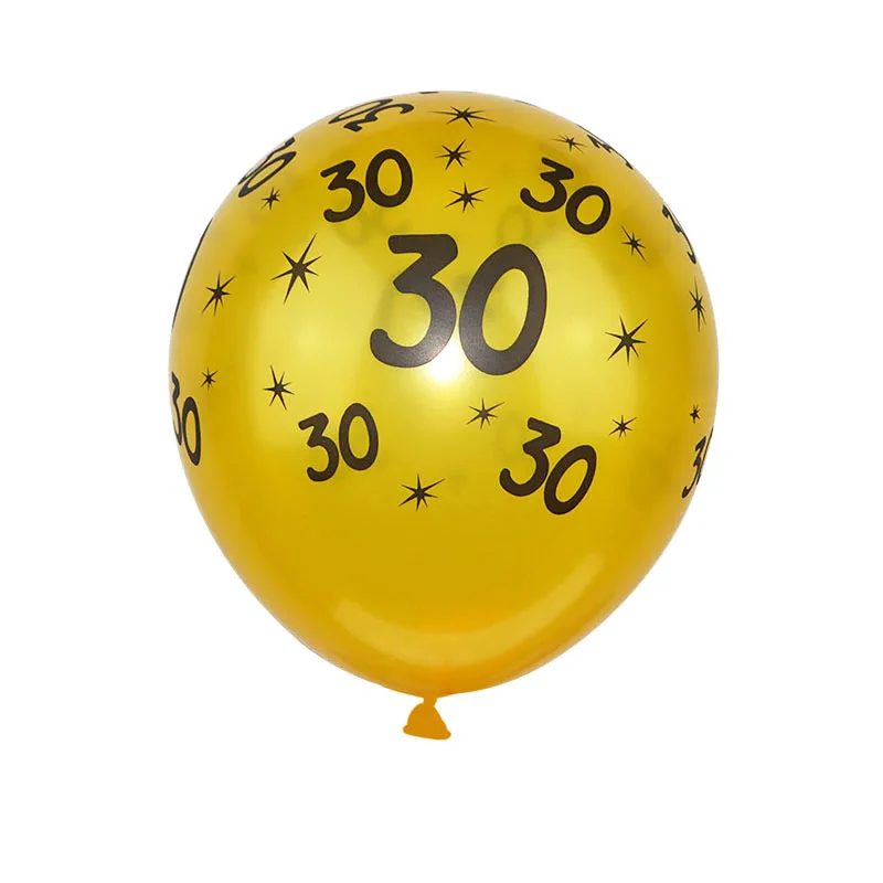 10 шт. 12 дюймов с днем рождения шары из латекса 18 лет День Рождения украшения воздушные принадлежности для вечеринки шары Baloons Globos - Цвет: glod-30
