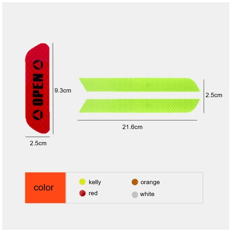 Светоотражающая наклейка для автомобиля задний бампер открыть Предупреждение наклейка для внешней защиты автомобиля Авто литье украшения аксессуары