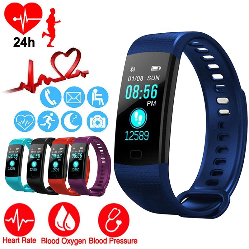 Smart Watch Sports Fitness Activity Heart Rate Tracker Blood Pressure wristband IP67 Waterproof band Pedometer for IOS Android |