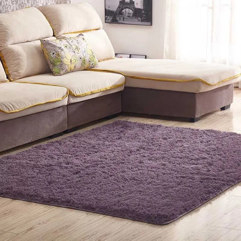 grey purple Современный пушистый прямоугольный ковер для гостиной домашний плюшевый пол ковры для спальни прикроватное одеяло дверной коврик для ног моющийся - Цвет: grey purple