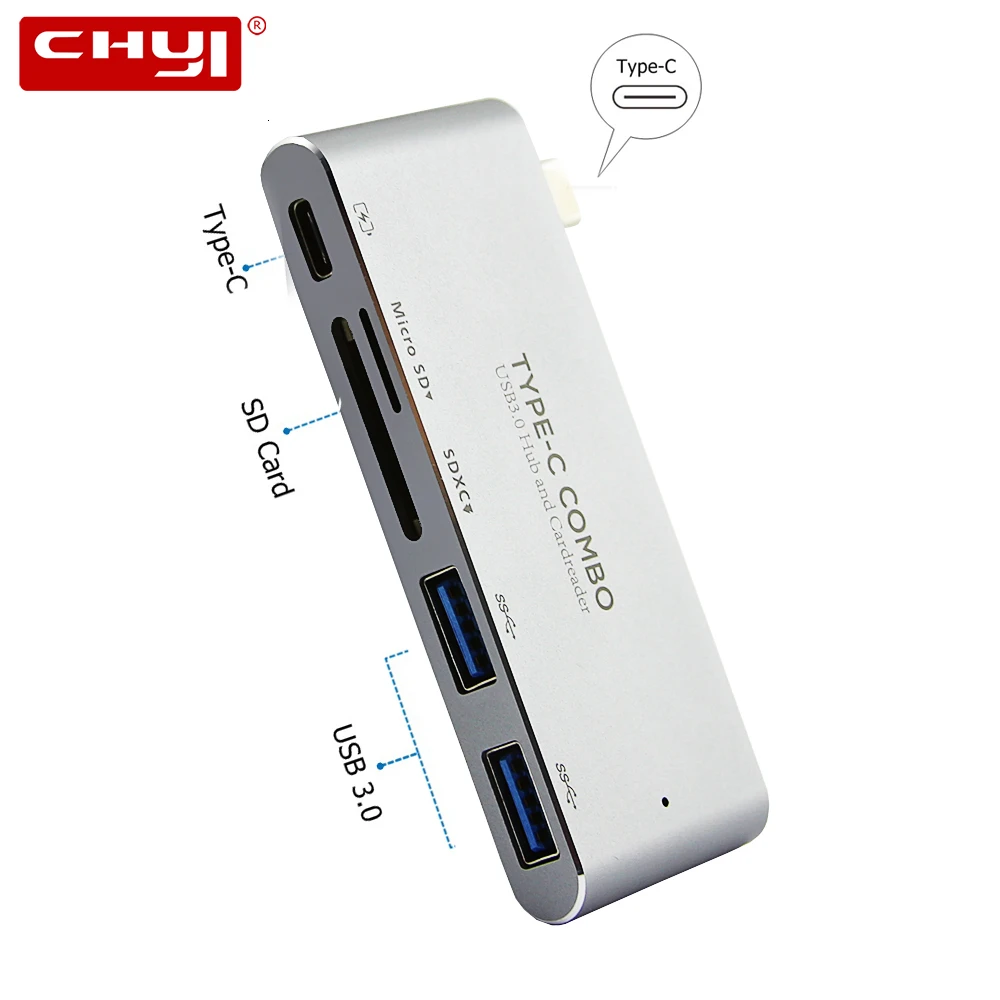 CHYI Usb C Hub 3 0 многопортовый тип-c 1 до Usb3.0 хаб беспроводной порт способный