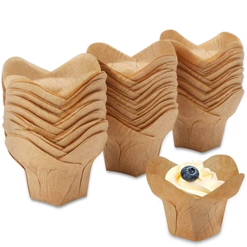

WSFS Hot 100Pcs Cupcake Muffin Liner, 1.3 Ounce Baking Cups, Cupcake Holder, Muffin Pan Cups, Ramekin Holders, Home Party Bakery
