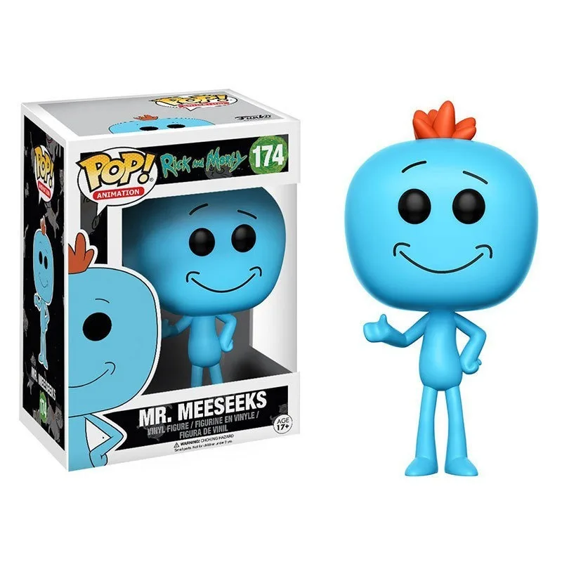 Funko Pop Pickle Рик и Морти Mr. meeseeks Pickle Рик Фильм Виниловые экшн-игрушки Фигурки Коллекционная модель игрушки для детей