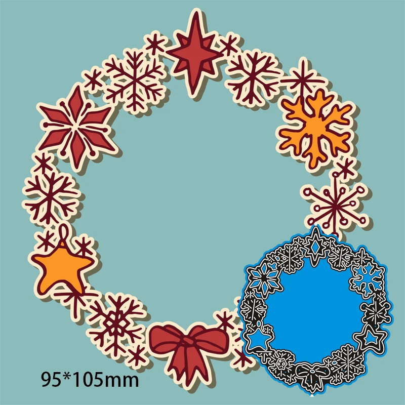 

Cutting Dies flower circle Metal decoration Scrapbook Embossing Paper New Craft Album Card Punch Knife Mold 95*105mm