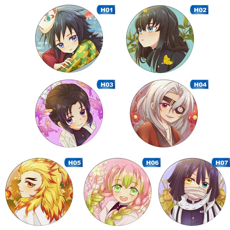 

Anime Demon Slayer: Kimetsu no Yaiba Kamado Tanjirou Bedge Cartoon Collect Backpacks Bags Badges Button Cosplay Brooch Pins