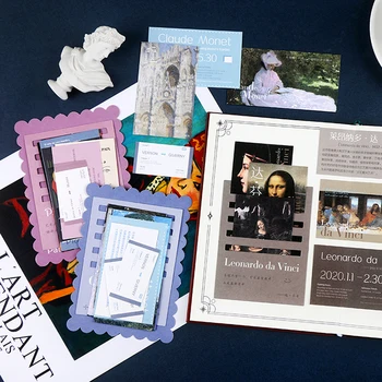 

16Pcs\DIY creative cute retro personality fun can tear Post-it notes message student stationery office supplies notebook