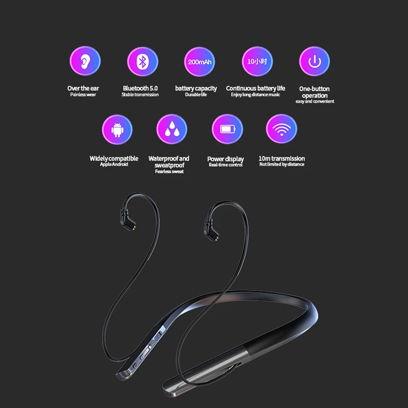 Беспроводные Bluetooth наушники 5,0 водонепроницаемые спортивные стерео наушники Handfree Blutooth наушники с микрофоном для всех телефонов