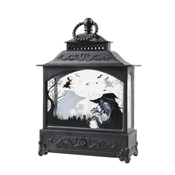 

Creative Portable Vintage Witch Ghost Hand Castle Skull LED Lantern Simulation Flame Candle Lamp Bar Halloween Hanging Decor