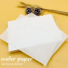 Oblea de papel para decoración de Piruleta de pastel, oblea comestible, arroz glutinoso, sección gruesa, papel comestible, papel de comida personalizado, 5 unids/bolsa