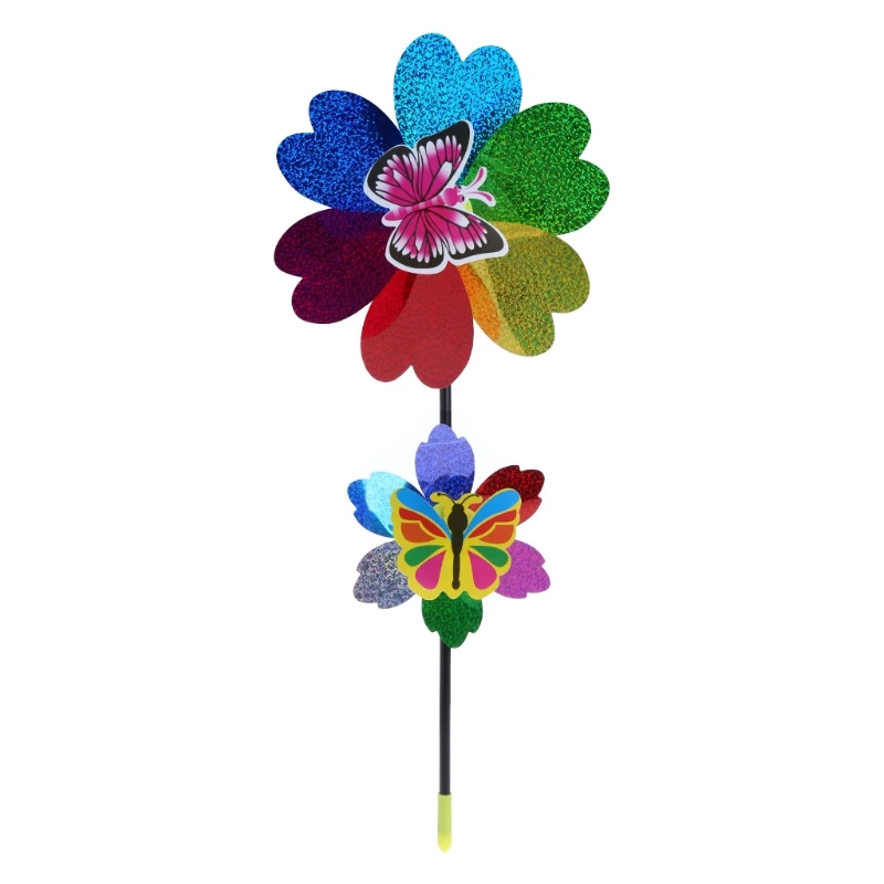 OOTDTY Colorful Sequins Windmill Wind Spinner font b Home b font font b Garden b font