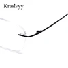 Krasivyy Titanium Glasses Frame Men 2022 New European Design Square Rimless Prescription Eyeglasses Eyewear Frame for Women ► Photo 3/6