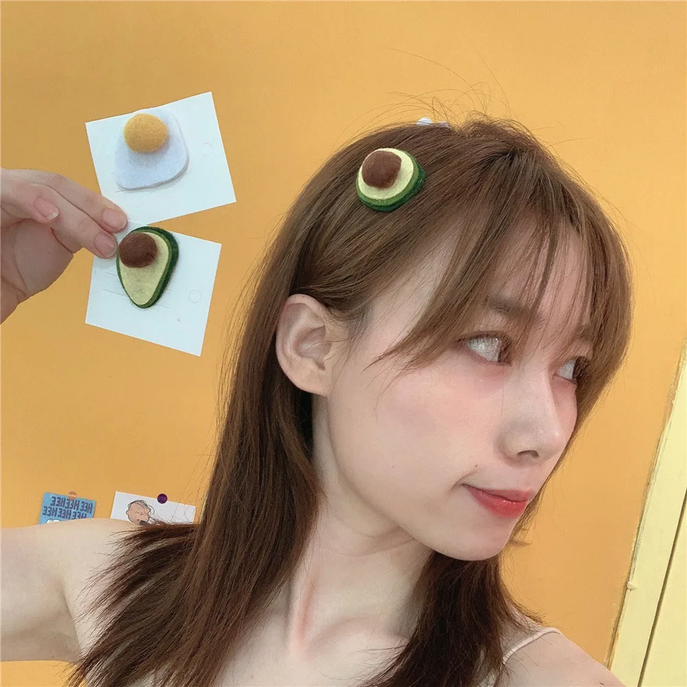 

Cute hair clip fun wool felt stereo cartoon bangs clip hairpin hair accessories