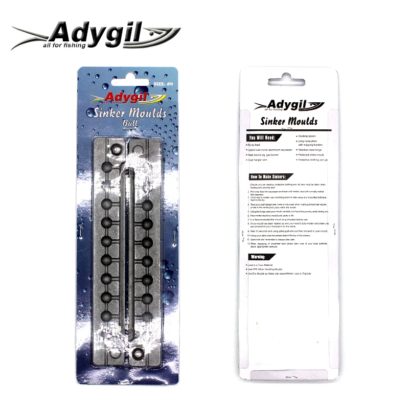 Adygil DIY рыболовный шар грузило плесень ADBASM/#0 шариковый ГРУЗИЛО 5 г 10 полостей