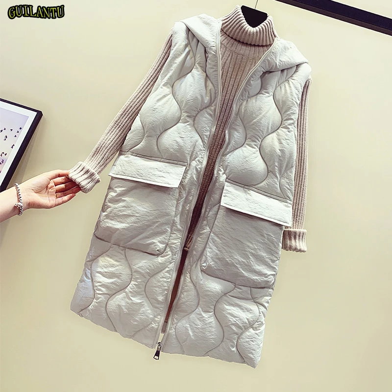 

Womens Vests Winter Slim Hooded Women Vest Plus Size Coats Women 3XL Sleeveless Jackets And Coats Long Vest And Waistcoats Parka