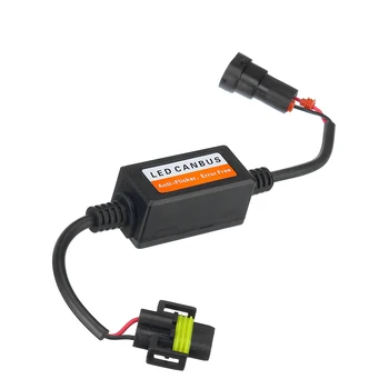 

2pcs LED Headlight Canbus Wiring Kit H8 H9 H11 Computer Warning Error EMC Resistor Canceler Decoder Universal