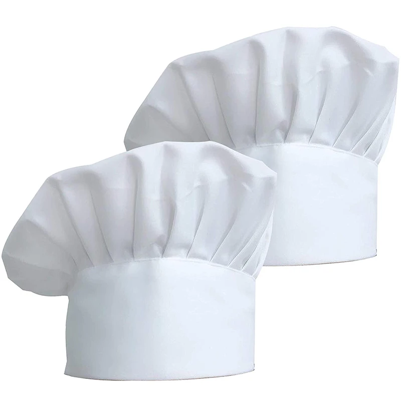 Chef Hat White Adjustable Kitchen Baker Cooking Chef Cap 