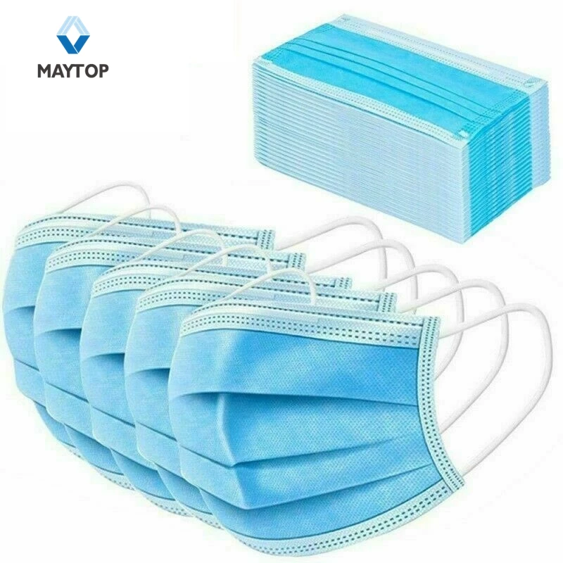 

1000pcs Face Mouth Anti Virus Mask Disposable Protect 3 Layers Filter Dustproof Earloop Non Woven Mouth Masks Fast UPS Shipping