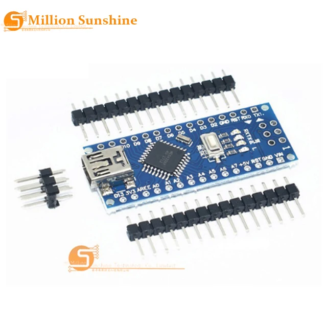 Контроллер для arduino Nano V3.0 ATMEGA328P ATMEGA328 оригинальный CH340 + USB кабель|Аксессуары