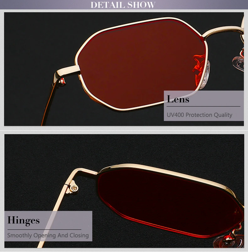 MAX, солнцезащитные очки для женщин, брендовая дизайнерская маленькая оправа, полигон, прозрачные линзы, солнцезащитные очки для мужчин, Винтажные Солнцезащитные очки, шестигранная металлическая оправа