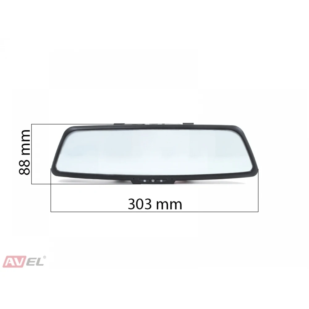 Зеркало заднего вида AVS0333DVR с сенсорным монитором 7", двухка