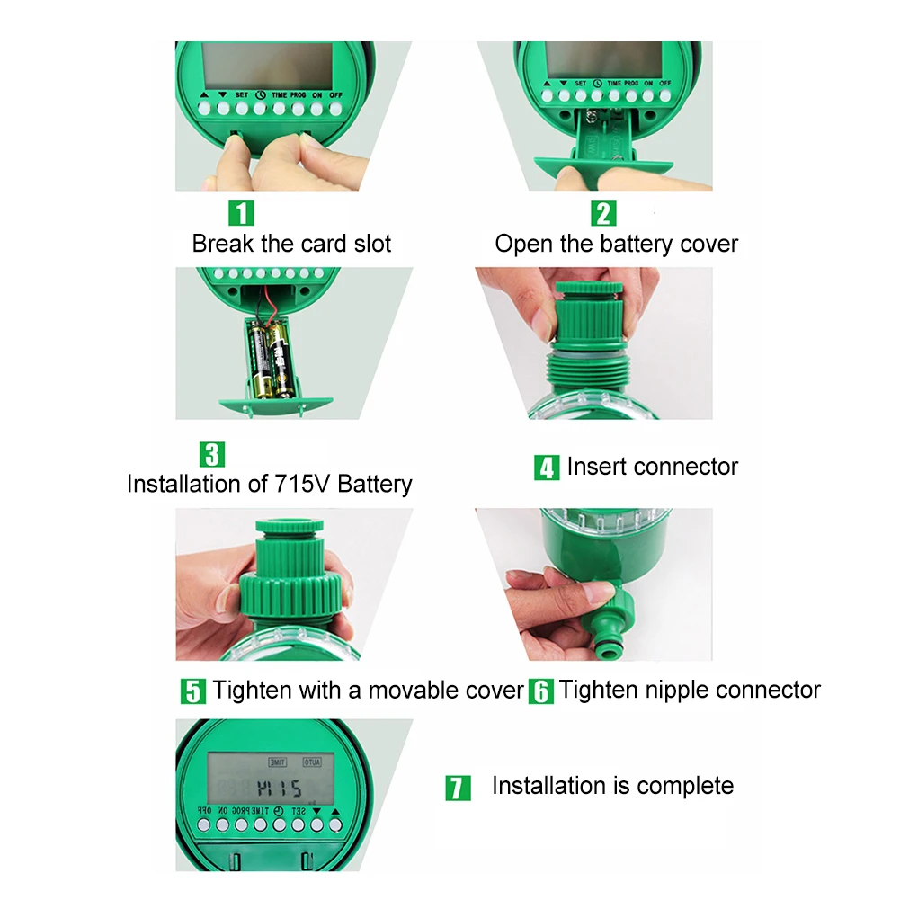 Автоматический умный контроллер орошения ЖК-дисплей таймер полива шланг кран таймер Открытый Водонепроницаемый Автоматический/ручной вкл. ВЫКЛ