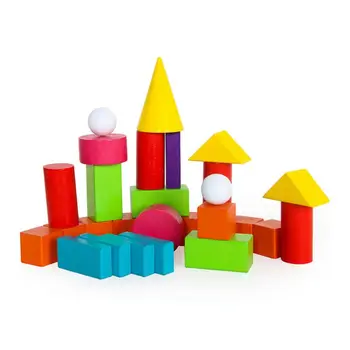 

Children Wooden Math Educational Toys Kids Boys Girls Assembling Blocks