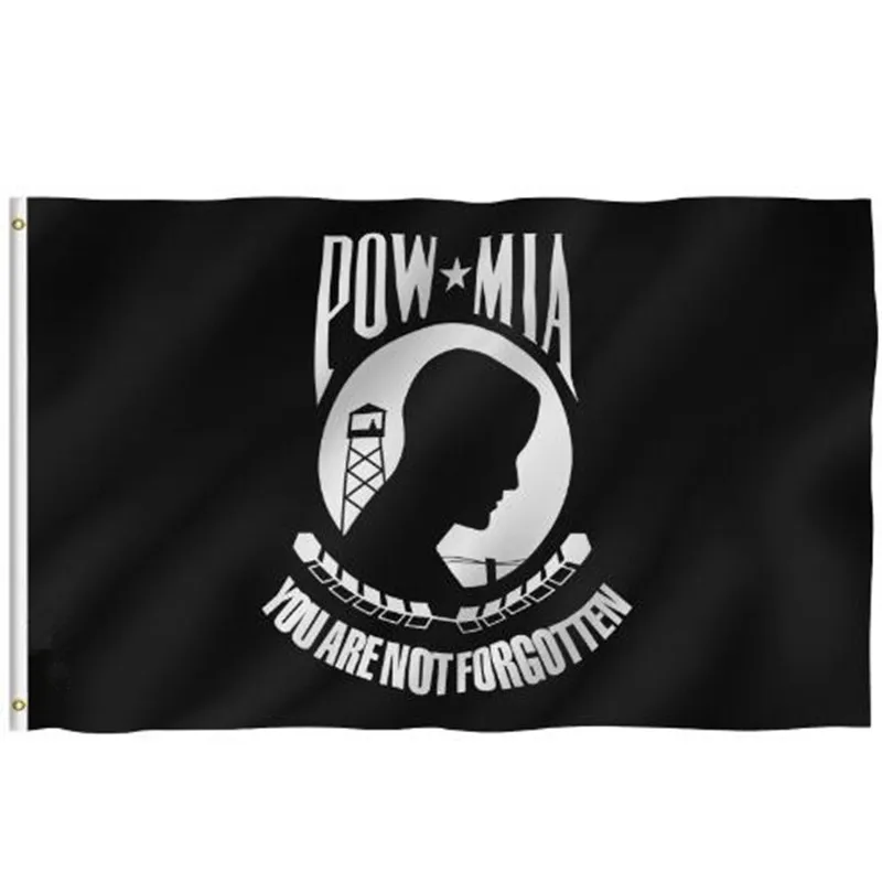 

Fly Breeze 90 x 150cm POW MIA Flag - You are Not Forgotten Prisoner of War Flags Polyester with Brass Grommets 3 X 5 Ft