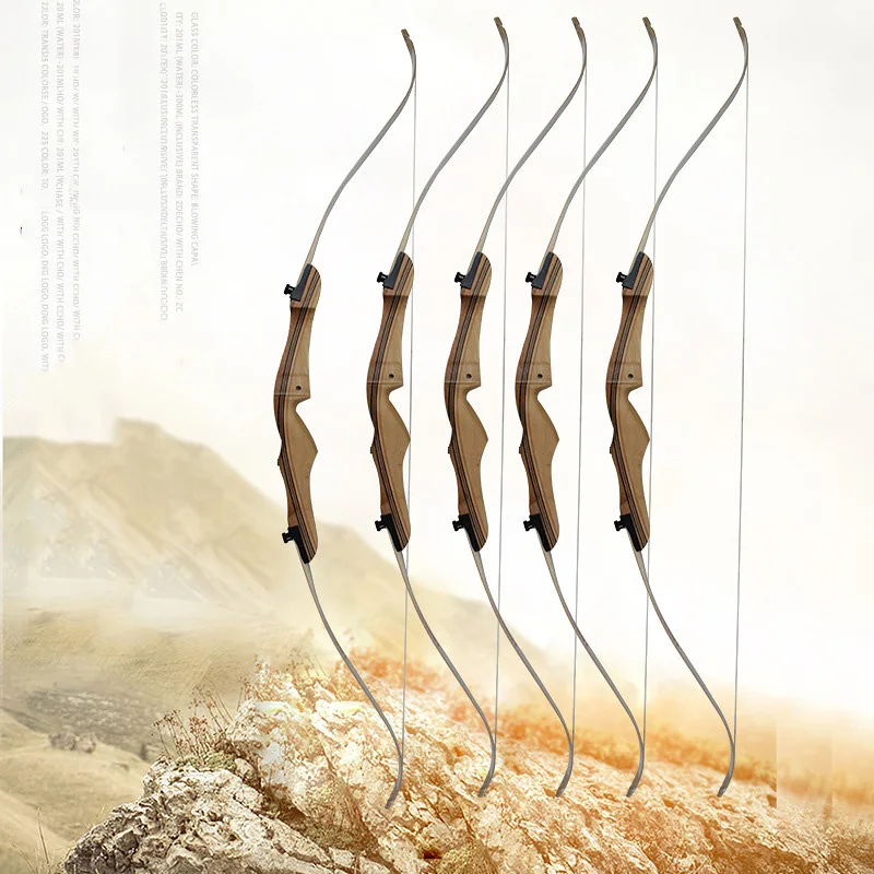 

Wooden recurve bow shooting training bow scenic entertainment bow simple and durable competition training bow and arrow