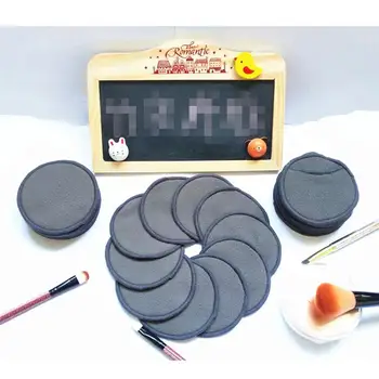 

12Pcs/Set Reusable Washable Round Bamboo Cotton Cloth Facial Makeup Remover Puff Pads With Mesh Bag Clean Facial Skin Care