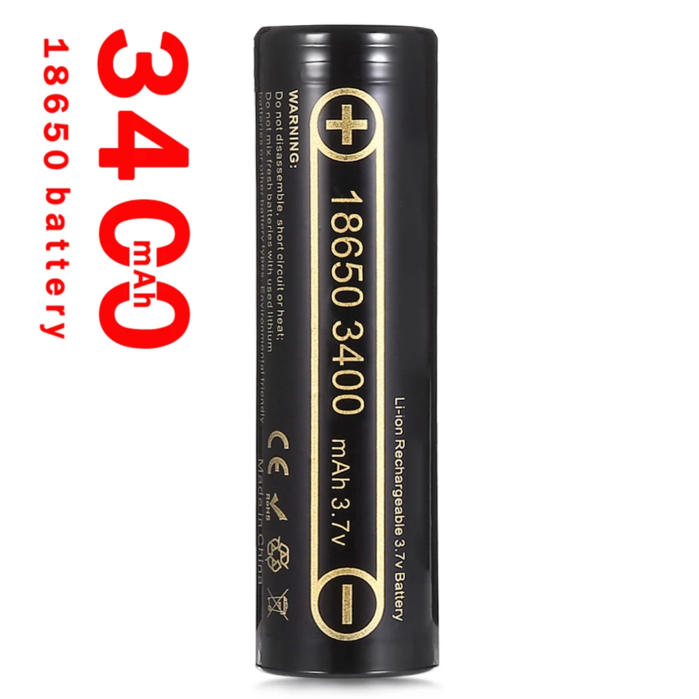 Hot New 18650 3400mAh 3.7 V Original Lithium Rechargeable Battery For Flashlight Batteries (NO PCB) | Электроника