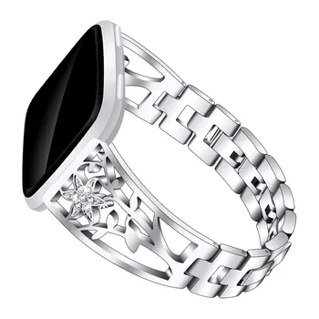 

Universal Stainless Steel Replacement Bracelet Solid Buckle Lock Brick Luxury Watch Strap for Fitbit / Versa Lite #10