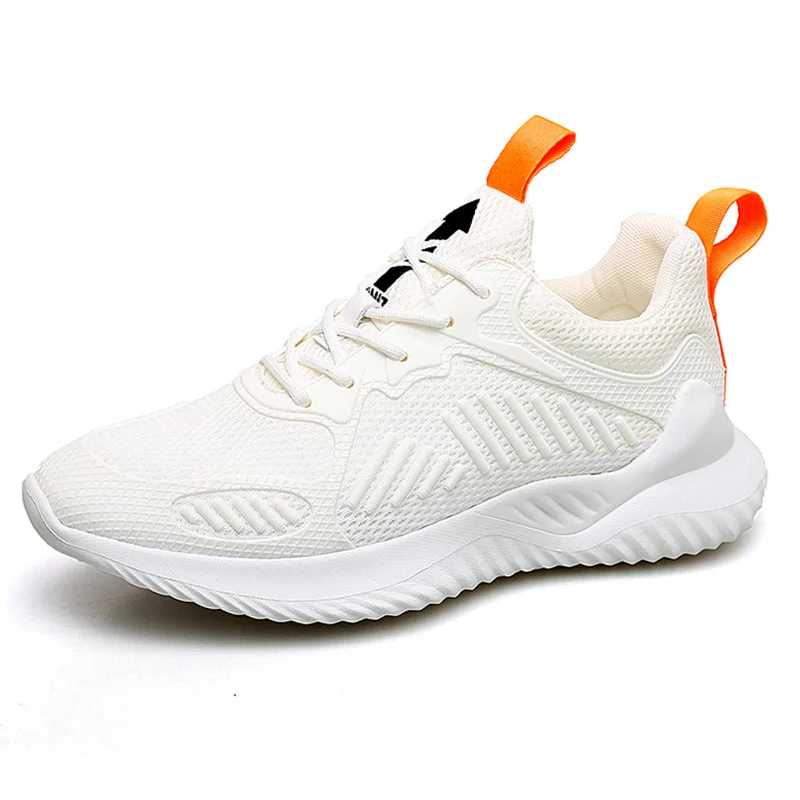 BomKinta/устойчивая одноцветная Вулканизированная обувь; Мужская обувь; большие размеры 35-48; удобные кроссовки на массивном каблуке; мужские Нескользящие дышащие кроссовки - Цвет: White B