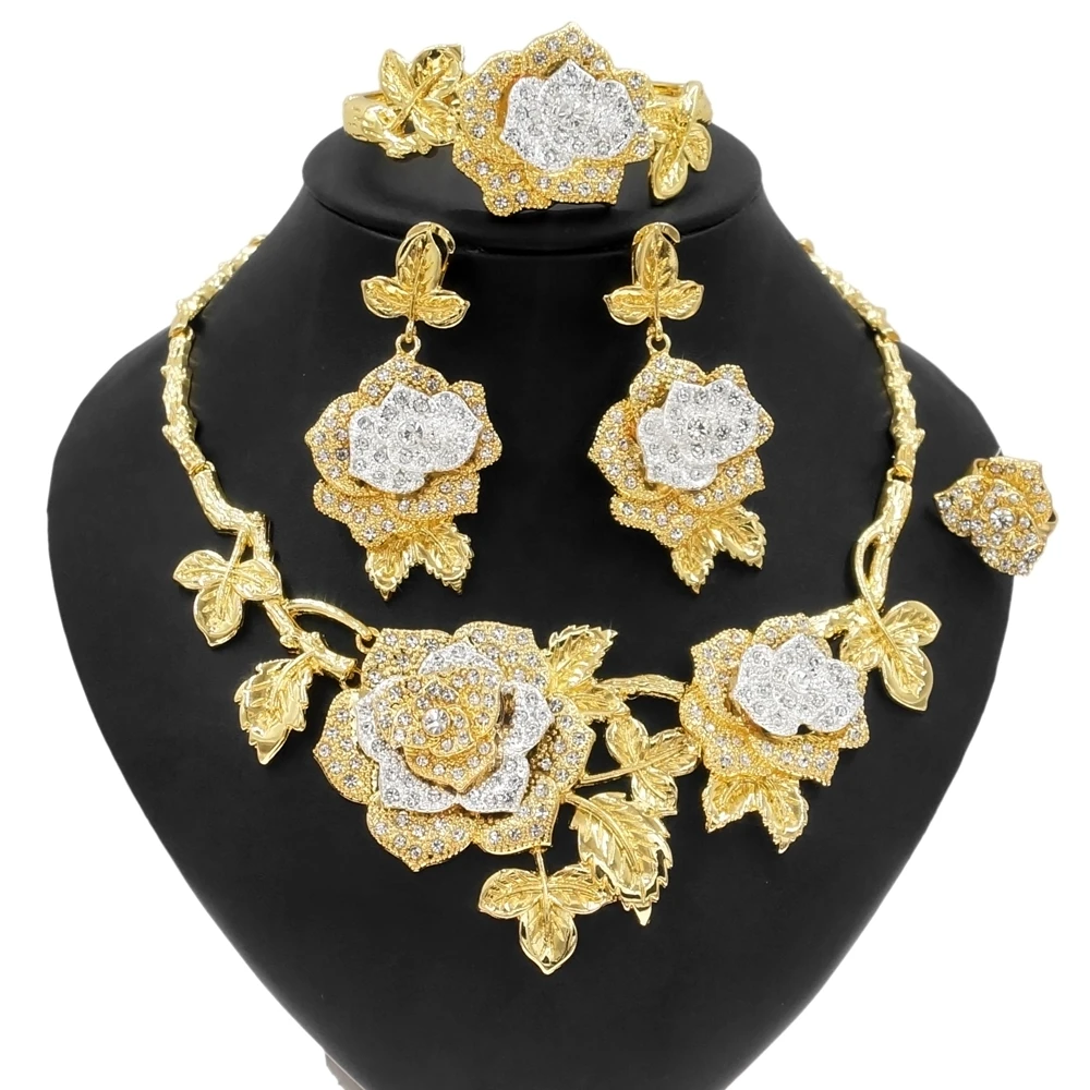 Vervolgen Reden Gewoon Yulaili New Exquisite Gold Plated Flower Jewelry Set Fashion Online Wedding  Matching Bridal Dresses Wholesale Jewellery Sets|Jewelry Sets| - AliExpress