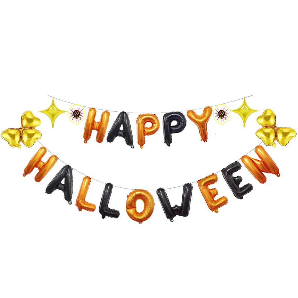 Halloween Decorative Ballons Festival Decoration Kit Atmosphere Balon Halloween Party Supplies Home Living Room Air Letters