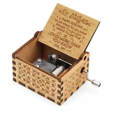 Портативное ремесло день рождения дочь гравировка ручной работы деревянное сделанное вручную украшение для дома Классическая Музыкальная Коробка подарки