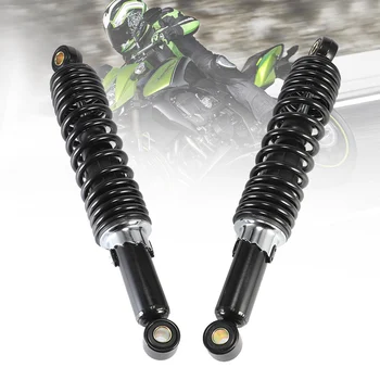 

Spring 7mm 320mm Black Silver 2pcs Motorcycle Accessories Shock Absorber Rear Suspension For Motors Scooter ATV Quad D30
