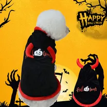 Костюм демона на Хэллоуин для домашних животных, для собак, кошек, Рождественская Одежда для собак, для маленьких собак, бульдог, мопс, Йоркская одежда, пальто для щенка, куртки