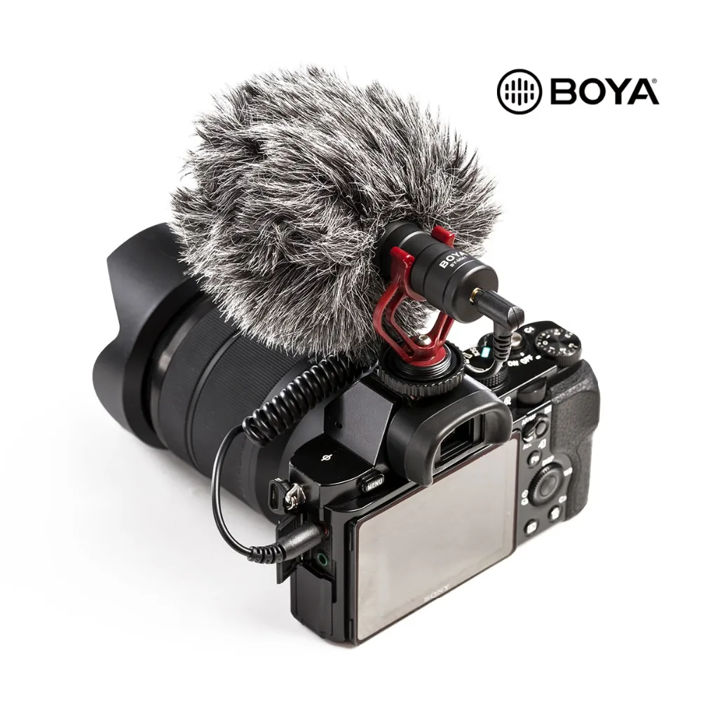 BOYA BY-MM1 комплект кардиоидный микрофон для смартфона DJI Osmo Nikon Canon DSLR Youtube Vlogging запись 3,5 мм аудио кабель