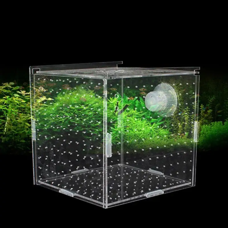 Fish Tank Transparent Aquarium Single Double Multi Grid Isolation Box Small Fry Incubator Breeding Box Aquatic Pet Supplies 1pcs fish aquarium,fish breeding box