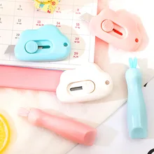 

3Pcs Utility Knife Rabbit Cloud Color Mini Portable Unpacking Envelope Office Paper Cutting For Office Home Supplies Stationery