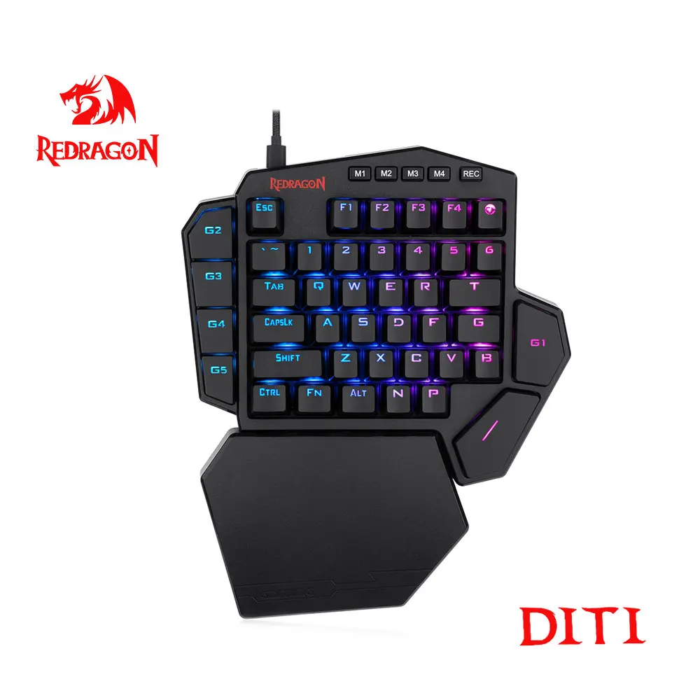 Механическая игровая клавиатура Redragon DITI K585 RGB 42 клавиши синий переключатель 7