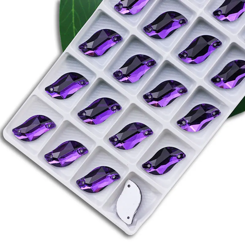 Sparkling S-Shape Colorful Glass Rhinestones