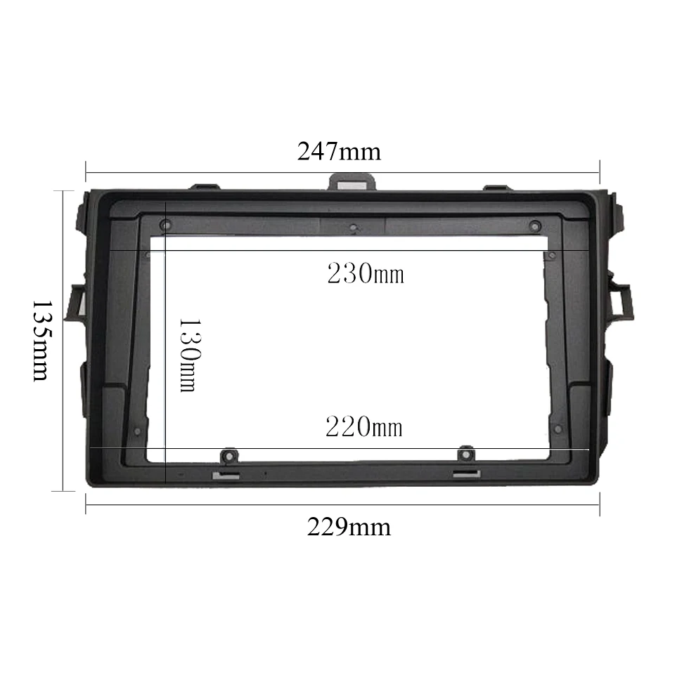 2din автомобильный Радио Рамка для Защитные чехлы для сидений, сшитые специально для Toyota Corolla 2006 2007 2008 2009 2010 2011 2012 9 дюймов 2 din car android мультимедийный видеоплеер