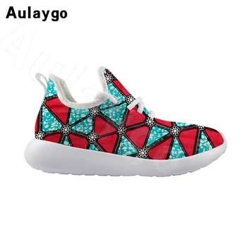 

Aulaygo Geometry African Printing Children Sport Shoes Fashion Sneakers Kids Boys Girls Flywoven Sneakers Baby Toddler Footwear
