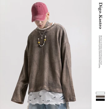 

2019 Original Street Fashion Knit Pullover Men/Women Do Dirty Design Distress Sweatshirt Streetwear Long Sleeve Couple Hoodies